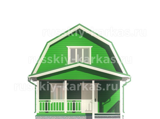ДК003 - каркасный дом 8.5х6 - фасад 1