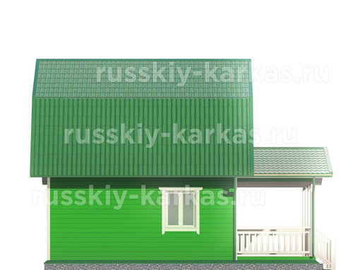 ДК003 - каркасный дом 8.5х6 - фасад 4