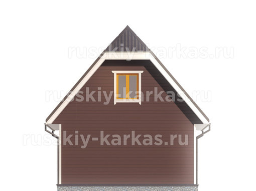 ДК010 - каркасный дом  8х6 - фасад 3
