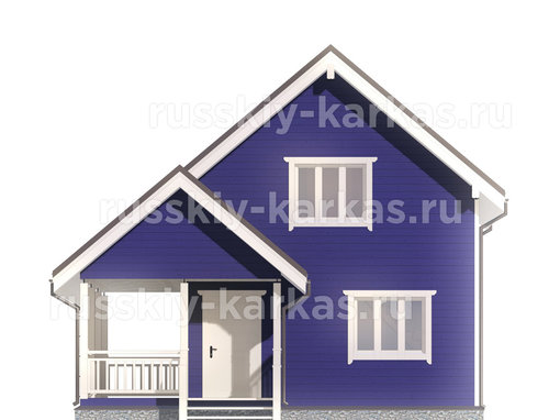 ДК016 - каркасный дом 8.5х8 - фасад 1