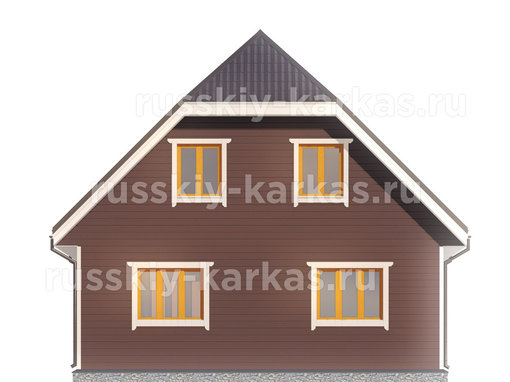 ДК040 - каркасный дом 10х8 - фасад 3