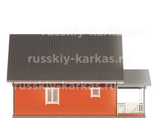 ДК197 - каркасный дом 11.5х7.5 - фасад 3