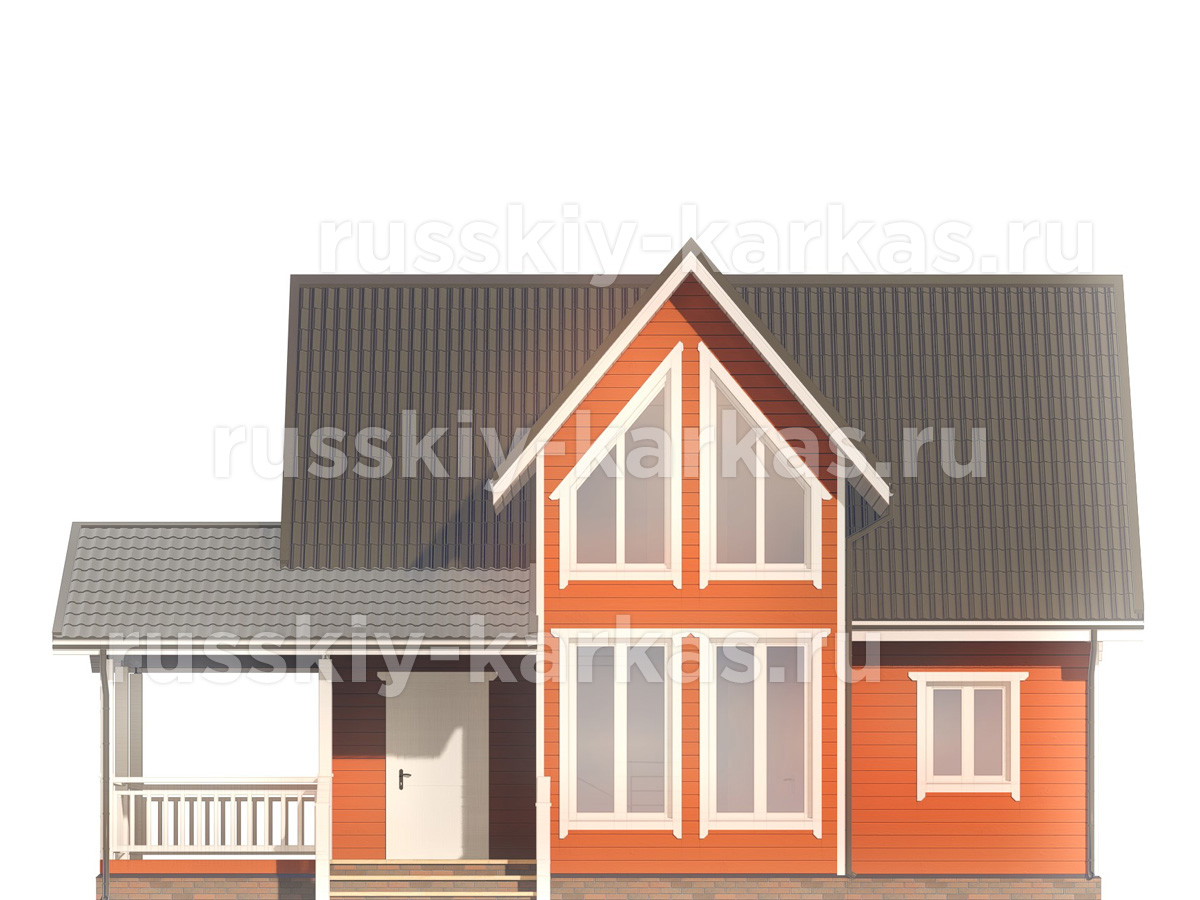 ДК197 - каркасный дом 11.5х7.5 - фасад 1