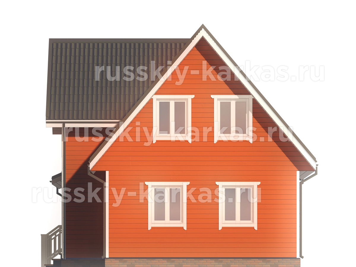 ДК197 - каркасный дом 11.5х7.5 - фасад 2
