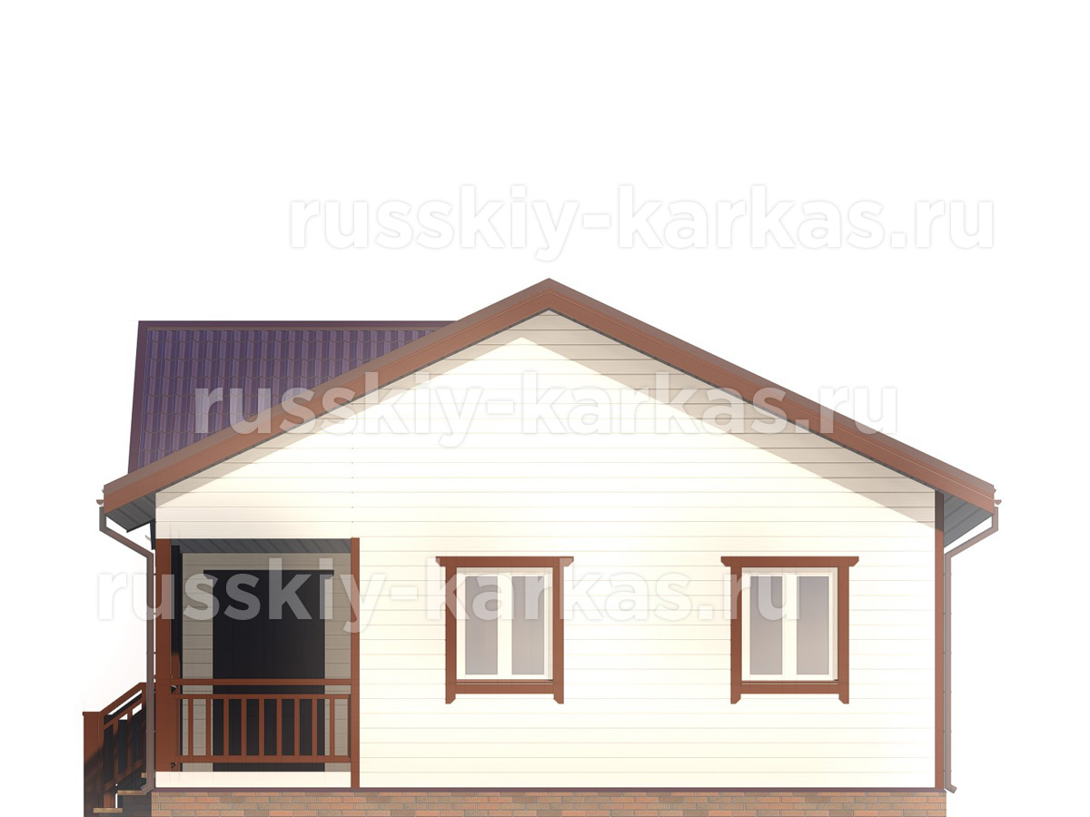 ДК198 - каркасный дом 11.5х8 - фасад 2