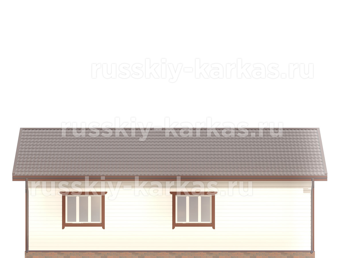ДК198 - каркасный дом 11.5х8 - фасад 3